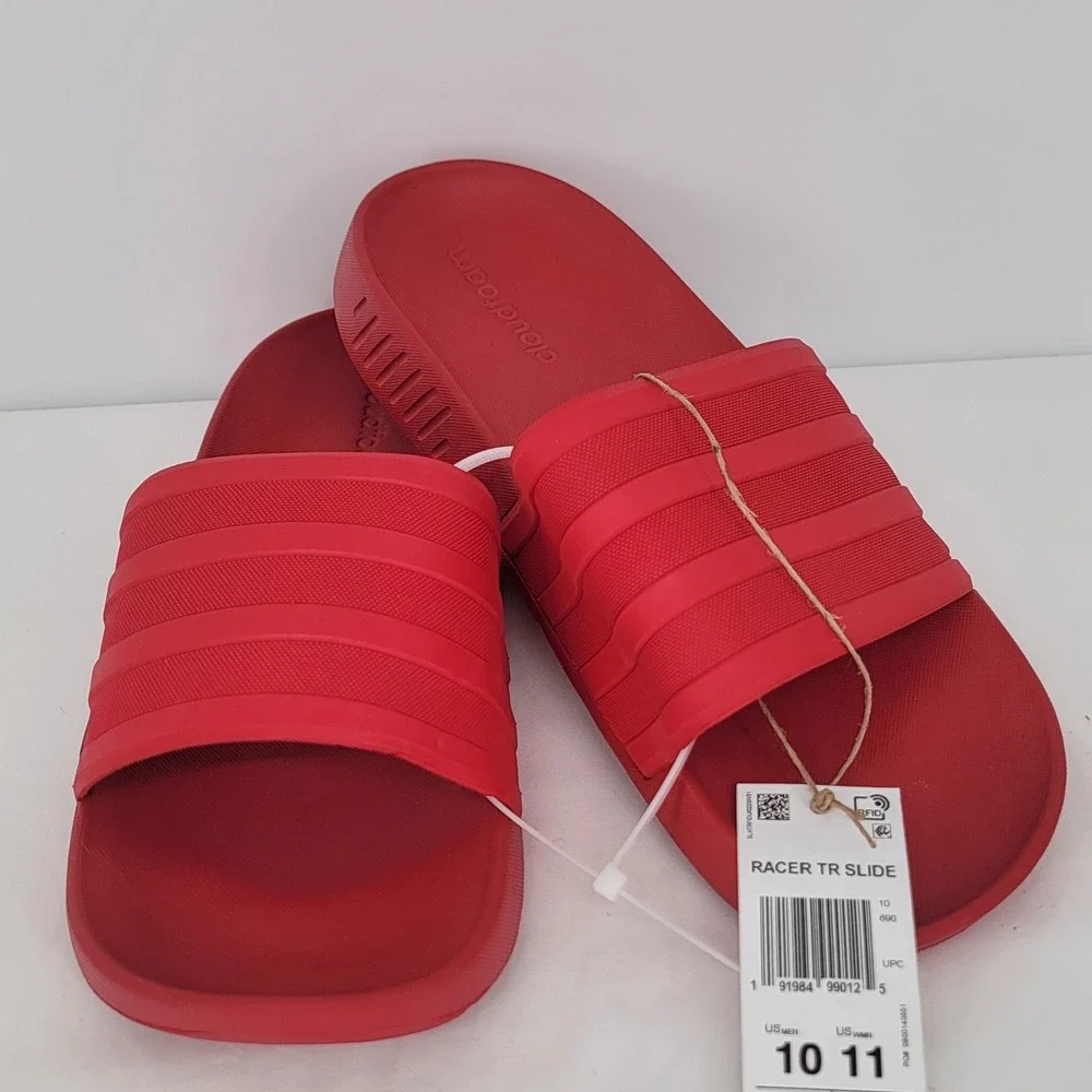 Adidas Racer TR Slide Red Cloudfoam Athletic Sandals Mens 10 Womens 11